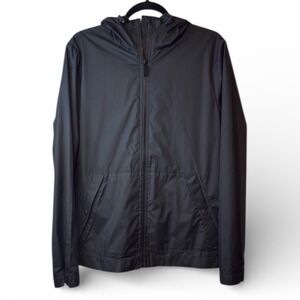 ✨Hunter Original Black Lightweight Hooded Zip Down Rain Coat Jacket Men's Small